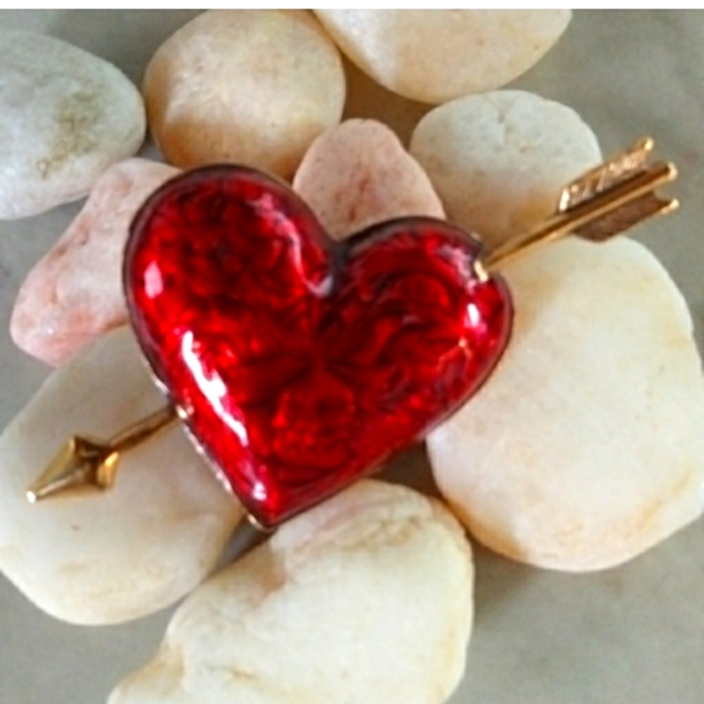 Vintage St. Valentine's Avon Brooch